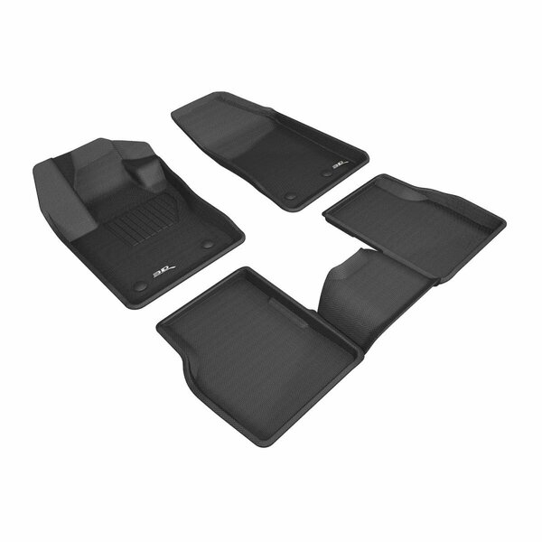 3D Maxpider Kagu Floor Mat for 2017 to 2018 Jeep Compass R2, Black L1JP01621509